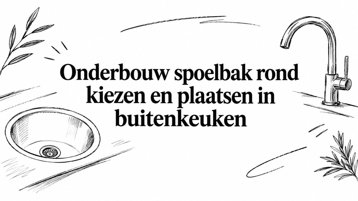 Onderbouw spoelbak rond kiezen en plaatsen in buitenkeuken