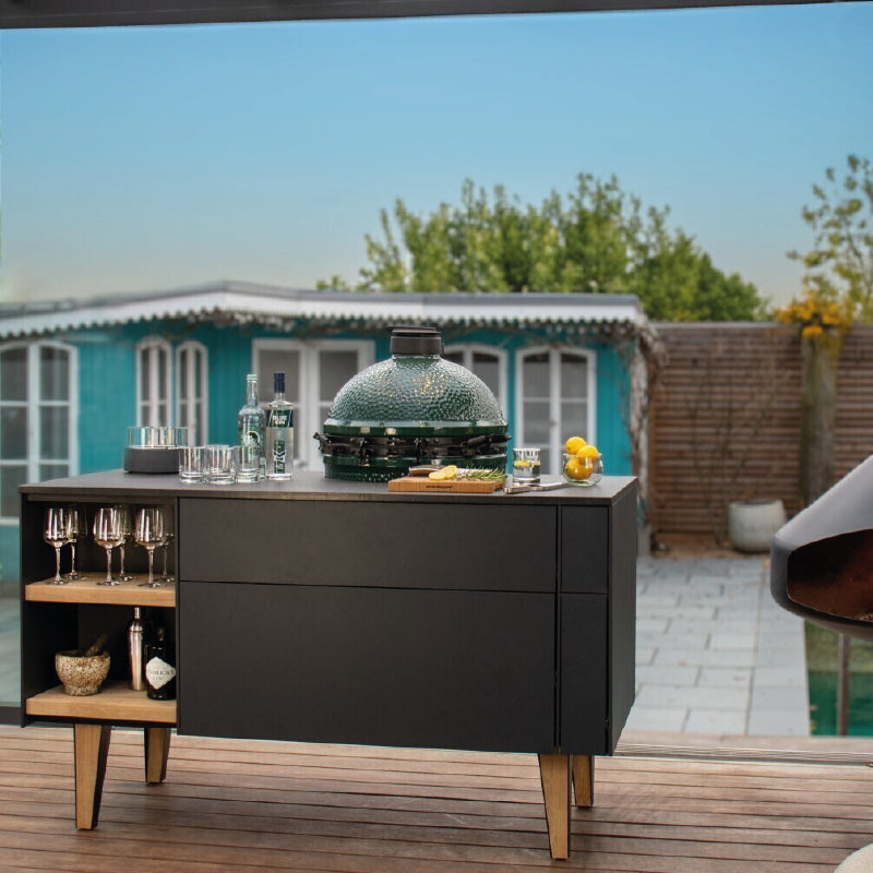 Freiluft Freiluft-Big Green Egg buitenkeuken grijs