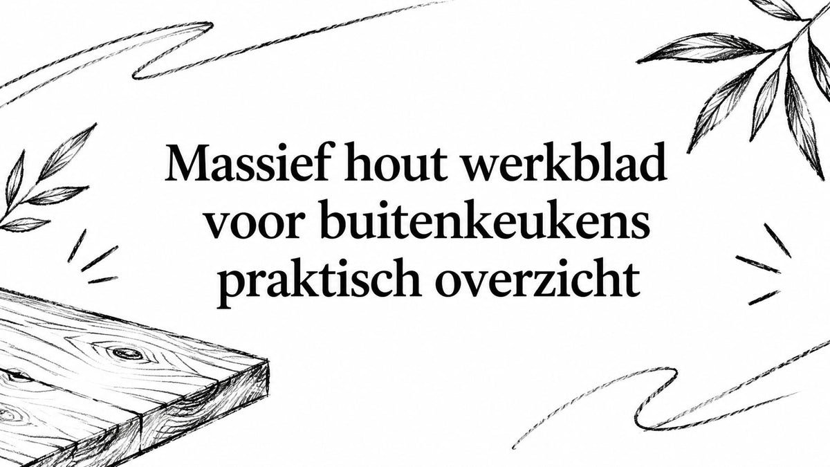 Massief hout werkblad voor buitenkeukens praktisch overzicht